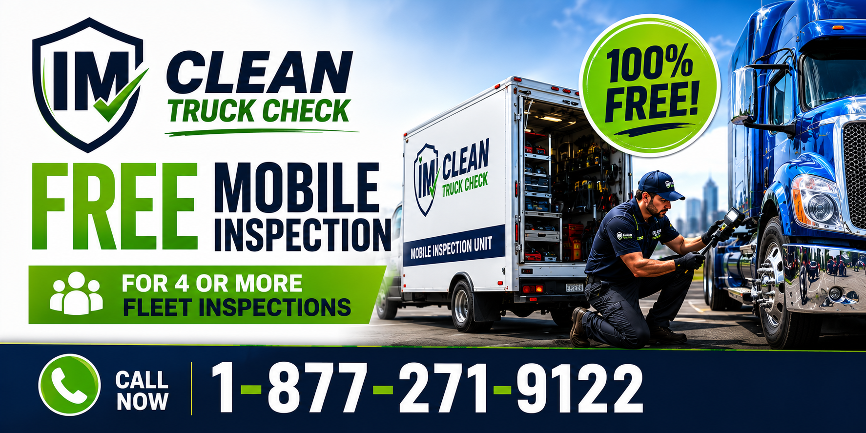 Book Clean Truck Check - Free Mobile Service